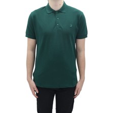 Santa Fistan Store Erkek Düz Spor Kesim Dar Kalıp Cepsiz Polo Yaka T-Shirt
