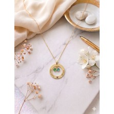 Papatya Silver 925 Ayar Gümüş Kişiye Özel Isimli Doğum Taşlı Aile Çemberi Kolye.rose.gold.rodaj Renk Seçeneği