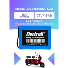 Electroll Rks Optimus Batarya (Eko Kapasite) Lifepo4 72V 15AH Elektrikli Motosiklet Bataryası