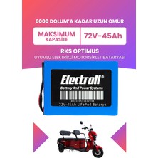 Electroll Rks Optimus Batarya (Maksimum Kapasite) Lifepo4 72V 45AH Elektrikli Motosiklet Bataryası