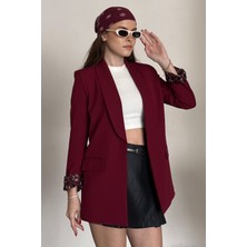 Moda Armanc Kadın Blazer Ceket Oversize Uzun | Lepoar Astarlı Klasik Şık Ofis & Günlük