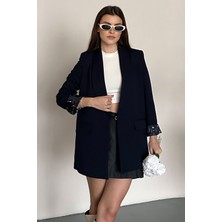 Moda Armanc Kadın Blazer Ceket Oversize Uzun | Lepoar Astarlı Klasik Şık Ofis & Günlük