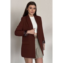 Moda Armanc Kadın Blazer Ceket Oversize Uzun | Lepoar Astarlı Klasik Şık Ofis & Günlük