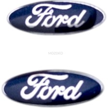 MOZOKO Ford Fiesta Fusion Mondeo Transit Uyumlu Kumanda Anahtar Amblemi Damla Baskı Logo Etiket 17X7 mm 2 Adet