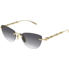 2063S 001  55-17-145 Gucci Titanyum Kadın Güneş Gözlüğü
