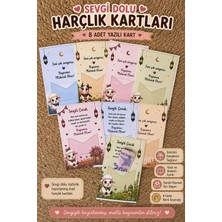Liya Anı Atolyesi Sevgi Dolu Kurban Bayram Harçlık Kartı | 8 Adet Yazılı | Çocuklara Özel Bayram Kartı