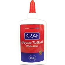 Kraf Beyaz Tutkal 480 gr Güçlü Yapıştırıcı Sarf Malzemeleri İçin Çok Yönlü Kullanım