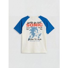 LC Waikiki Bej Sonic Baskılı Erkek Çocuk Tişört ve Şort