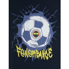 LC Waikiki Lacivert Bisiklet Yaka Fenerbahçe Baskılı Erkek Çocuk Tişört