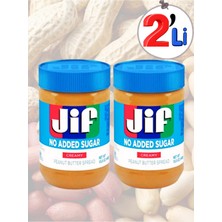 Jif No Added Sugar Şekersiz Fıstık Ezmesi 440G 2'li Paket