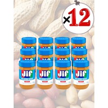 Jif No Added Sugar Şekersiz Fıstık Ezmesi 440G 12'li Paket