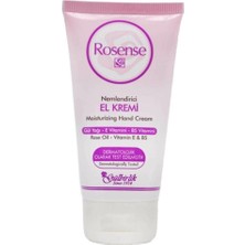 Rosense 20 ml Nemlendirici El Kremi Tüm Cilt Tipleri İçin Gülyağı ile Yoğun Nemlendirme