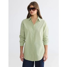 LC Waikiki Yeşil Regular Fit Kadın Gömlek Tunik