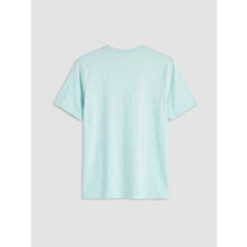 LC Waikiki Mavi %100 Pamuklu Regular Fit Basic Tişört