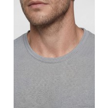 LC Waikiki Gri %100 Pamuk Regular Fit Basic Tişört