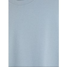LC Waikiki Mavi Relaxed Fit  Bisiklet Yaka Erkek Tişört
