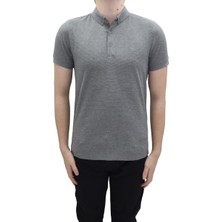 Santa Fistan Store Erkek Düz Spor Kesim Dar Kalıp Cepsiz Polo Yaka T-Shirt