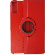 Prativas Redmi Pad Se Kılıf 360 Tablet Deri Kılıf - Kırmızı