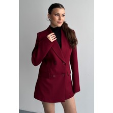Moda Armanc Kadın Düğme Detaylı Oversize Blazer Ceket