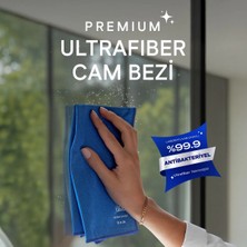 Silva Ultrafiber Premium Cam Bezi – Mavi (40x40 cm)