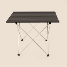 Retail Katlanabilir Alüminyum Kamp Masası - Siyah - 51X47X66 cm
