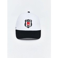 LC Waikiki Beyaz Beşiktaş Lisanslı File Detaylı Erkek Çocuk Kep Şapka