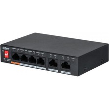 Verto Dahua PFS3006-4ET-60 4 Port 10/100 + 2 Port 10/100 Uplınk 60W Poe Metal Kasa Swıtch