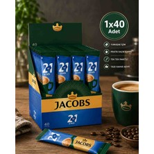 Jacobs 2’si 1 Arada Yumuşak Lezzetli Hazır Kahve 40’lı Stick Paket Pratik Kullanım