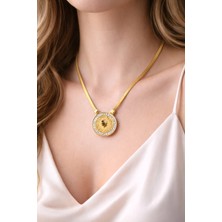 Sylvera Shop Işıltılı Çeyrek Model Balık Sırtı Zincir Kolye