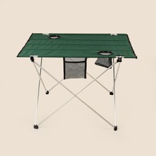 Retail Katlanabilir Kamp Masası - Yeşil - 73X55X48 cm