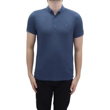 Santa Fistan Store Erkek Düz Spor Kesim Dar Kalıp Cepsiz Polo Yaka T-Shirt