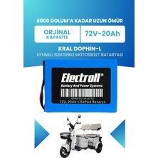 Electroll Kral Dophin-L Batarya (Standart Kapasite) Lifepo4 72V 20AH Elektrikli Motosiklet Bataryası