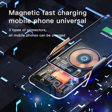 Peri Store Kablosuz Araç Içi Cep Telefonu Şarj 2in1 Telefon Tutucu ve Şarj Araç 4.7-7.2 Inç Uyumlu Havalandırma ve Izgarasına Montaj Transparan Tasarım (L9)