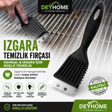 Deyhome Izgara Temizlik Fırçası – Mangal & Barbekü Tel Temizleyici, Paslanmaz Kazıyıcılı, Ergonomik Saplı Güçlü Temizlik Aparatı