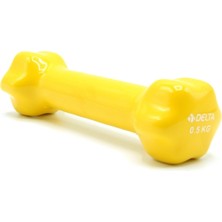 Delta Deluxe PVC Kaplama Sarı Demir Dambıl 0,5 Kg Ağırlık Özellikleri ile Fitness İçin Uygun