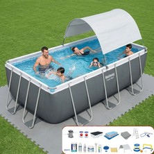 Bestway Gölgelikli Prefabrik Full Havuz Seti 412X201X122CM BW570 56456