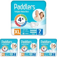 Peri Store Yetişkin Hasta Bantlı Bez X-Large 7 Adet - Deneme Paketi, Emici (4 Paketi)