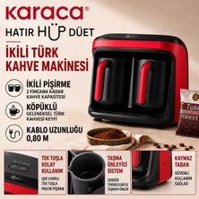 Karaca Imperial Red Akıllı Pişirme Teknolojili Türk Kahvesi Makinesi 10 Fincan Geniş Kapasiteli Taşma Önleyici Günlük Kullanıma Uygun Şık Tasarım