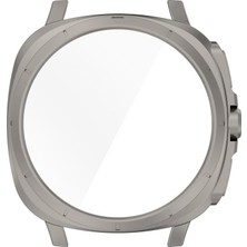 Peri Store Galaxy 7 40MM Için Kasa Dönüştürücü Kılıf Yeni Nesil Görünüm Veren Pc + Temperli Ekran Koruyuculu Dokunmatiği Etkilemeyen Sert Kabuklu Kasa Koruyucu (Titanyum)
