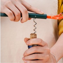 Peri Store 7 In 1 Çok Fonksiyonlu Mutfak Aleti, Açacak Soyacak Tirbuşon, Premium Kalite, Turuncu ve Yeşil, 19CM