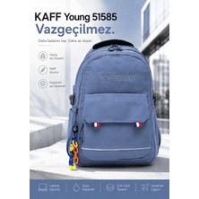 Young 51585 Blue Mavi Unisex Çok Cepli Anahtarlık Aksesuarlı Suya Dayanıklı Sırt Çantası