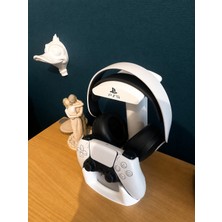 Kabri Ps5 Kulaklık ve Dualsense Standı – 3D Baskı Premium Masaüstü Düzenleyici | Playstation 5 Gaming Standı | Kulaklık Askılığı ve Kol Tutucu