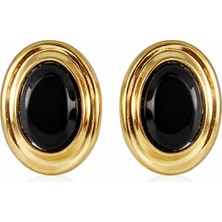 Felix Accessories Calyra Oval Taş Küpe