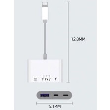 Peri Store 11 12 13 14 Uyumlu Lightning Uyumlu Type-C USB ve Lightning Çıkış Alabileceğiniz Adaptör USB ve USB C Aksesuarlar ile Hızlı Bağlayın ZR578