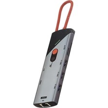 Peri Store 8in1 Usb-C Docking Station – 4K 60Hz Hdmı, 1000MBPS Ethernet, 3×usb 3.0, 90W Pd Şarj, Sd/tf Kart Okuyucu, Taşınabilir Çoklu Bağlantı Hub’ı Laptop Tablet ve Telefon Için | ZR1146