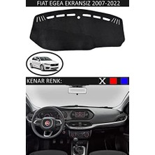 Peri Store Torpido Koruma Halısı Siyah Kenar Renk Siyah Egea Ekransız 2007-2022 ile Uyumlu