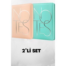 Vox Art 2'li Notes Minimalist Soft Pu Deri Not Defteri 14*21CM, 100GR Çizgili 192 Sayfa