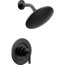 Peri Store Gibson Mat Siyah Basınç Dengeleyici Modern Duş Çıtası Geniş Eko-Performanslı Yağmur Duş Başlığı ve Duş Kolu Kolu (Posi-Temp Valfi Gerekli), T3002EPBL