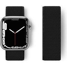 Armüz Apple Watch 38MM Hasırlı Cırtcırtlı Kordon - Siyah