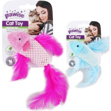 Ilkeshop Pawise Catnipli Peluş Balık  Oyuncağı 9 cm